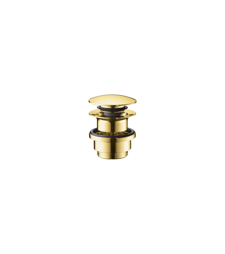 Hansgrohe - Push-Open Sink Drain in Brushed Gold Optic - Brushed Gold Optic