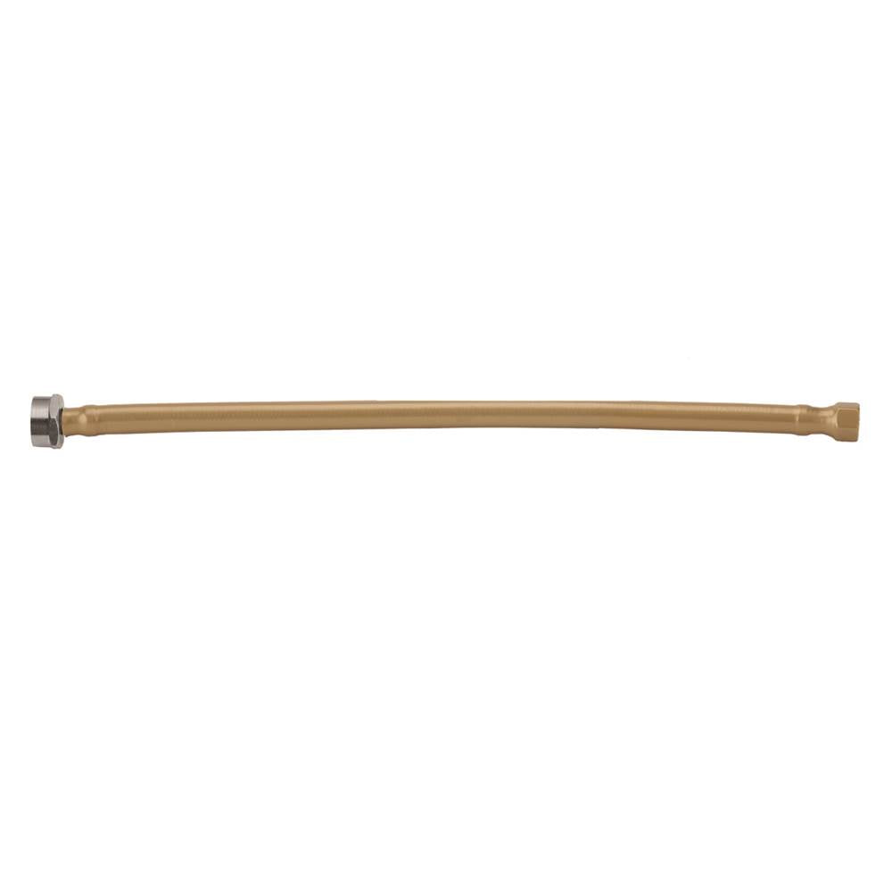 Jaclo - JACLOFLEXE Blonde (BLND) Decorative Cover Stainless Steel Flexible Braided 3/8'' O.D. x 7/8'' I.D.- 12'' Toilet Supply Line with Metal Nut - Blonde