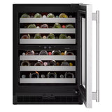 24" Undercounter Wine Cellar, Stainless Doors