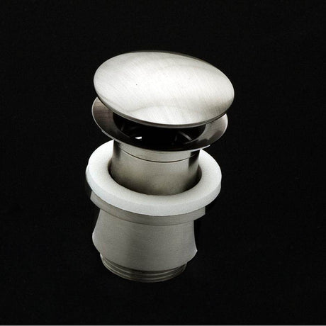 Lacava - Grid drain for European lavatories, with dome cover, no overflow holes.  DIAM: 2 3/4'' - Brushed Nickel