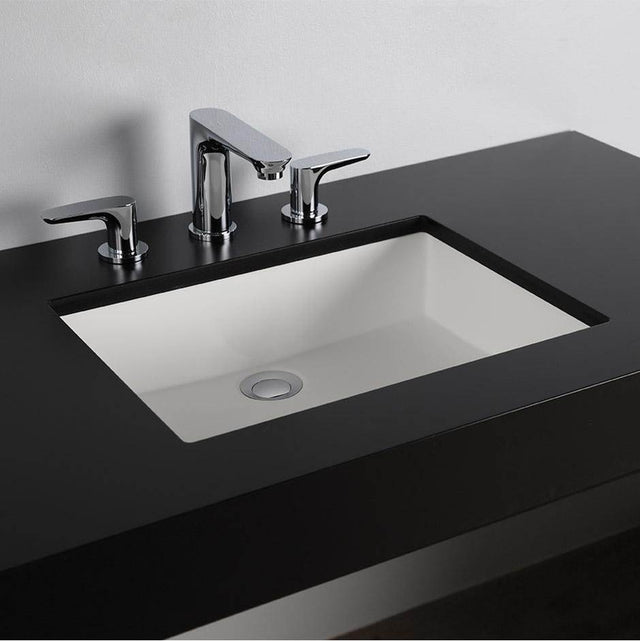 Lacava - Under-counter Bathroom Sink made of solid surface with an overflow. W: 19 1/2'', D: 15'', H:5 3/4'' - Gloss White