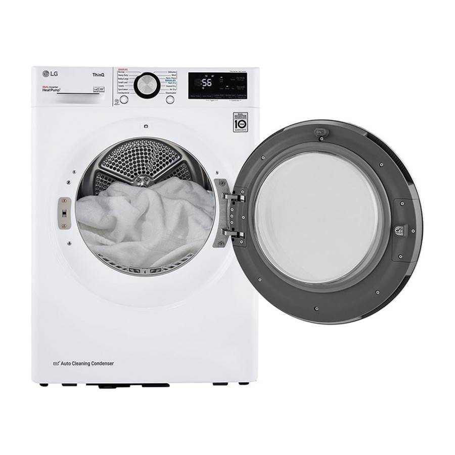 LG Appliances - 4.2 cu.ft. 24'' Compact Front LED Display with Dial-A-Cycle, Winkle Care, Ventless condensing system, White - White