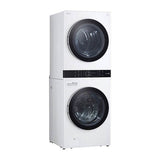 LG Appliances - 4.5 cu.ft. Washer, 7.4 cu.ft. Gas Dryer, Washtower with Center Control, TurboWash360 and TurboSteam, White - White
