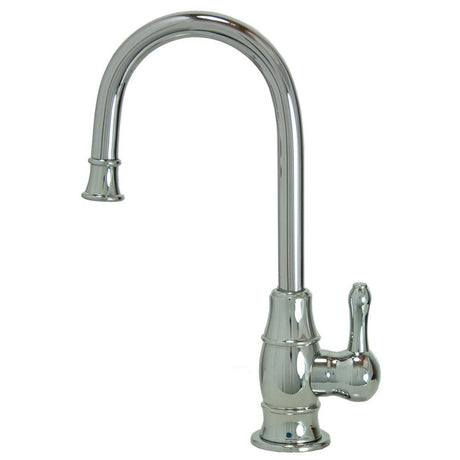 Mountain Plumbing - Point-of-Use Drinking Faucet with Traditional Curved Body & Curved Handle - Unlacquered Brass