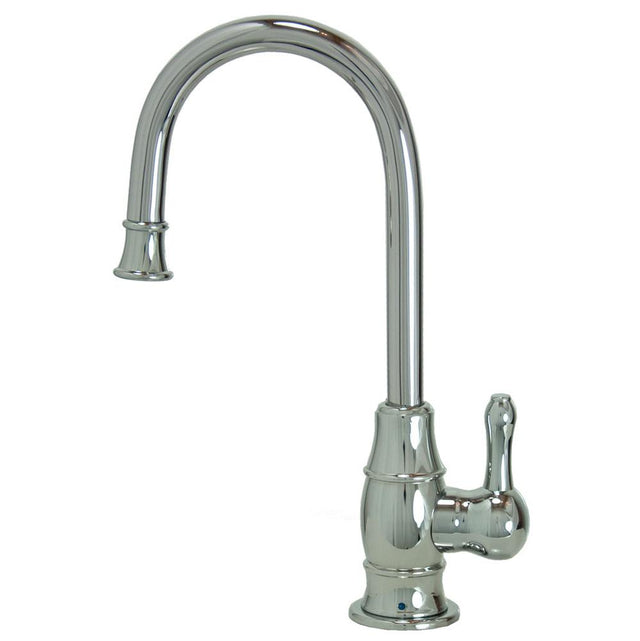 Mountain Plumbing - Point-of-Use Drinking Faucet with Traditional Curved Body & Curved Handle - Unlacquered Brass