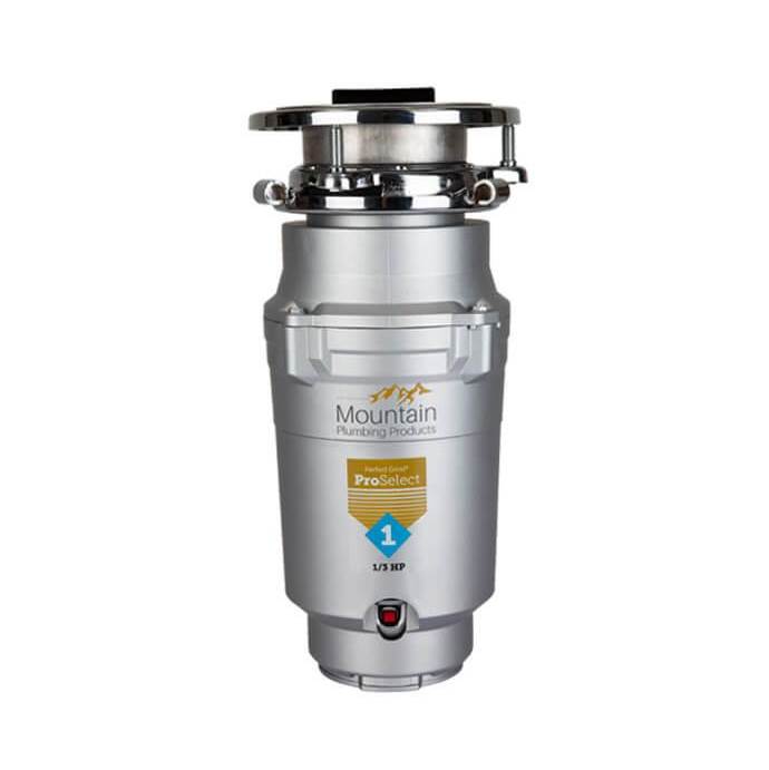 Mountain Plumbing - Perfect Grind ProSelect 1 Waste Disposer 1/4 Continuous Feed 3-Bolt Mount 1/3 HP - No Finish