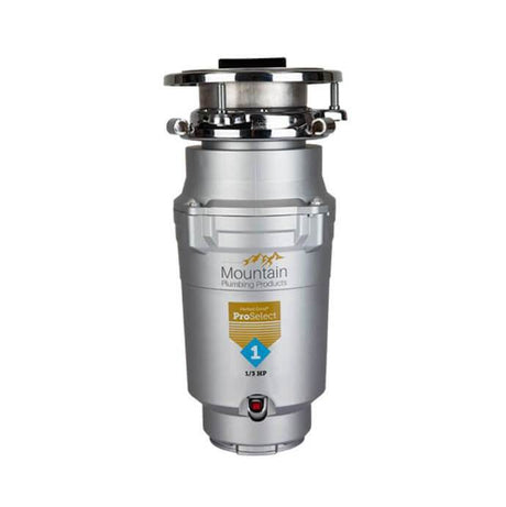 Mountain Plumbing - Perfect Grind ProSelect 1 Waste Disposer 1/4 Continuous Feed 3-Bolt Mount 1/3 HP - No Finish