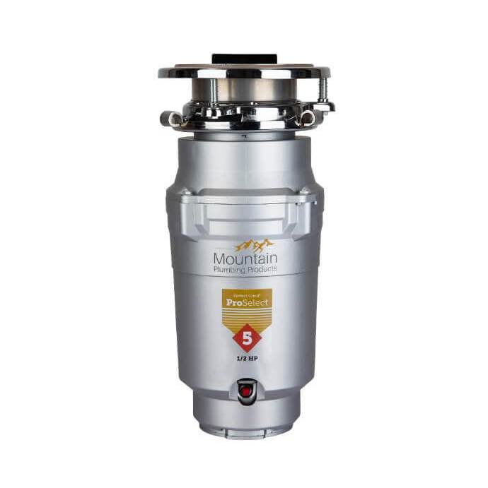 Mountain Plumbing - Perfect Grind ProSelect 5 Waste Disposer 1/4 Continuous Feed 3-Bolt Mount 1/2 HP - No Finish