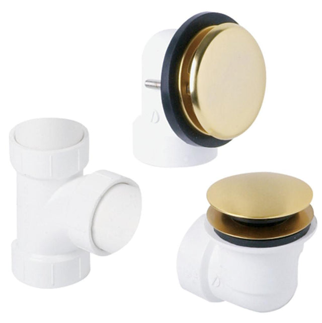 Mountain Plumbing - PVC Plumber's Half Kit with EZ ClickE Trim (Designer Face Plate) - Polished Nickel