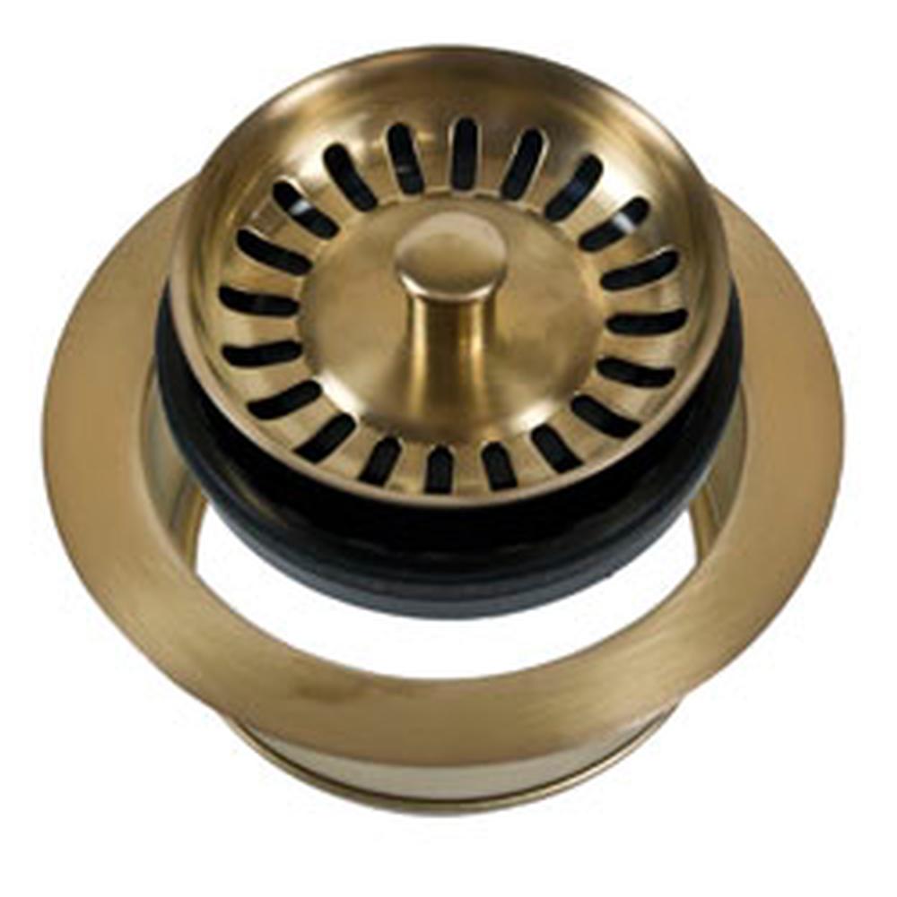 Mountain Plumbing - Classic 1/4 Complete Stopper & Strainer Unit Waste Disposer Trim - Unlacquered Brass