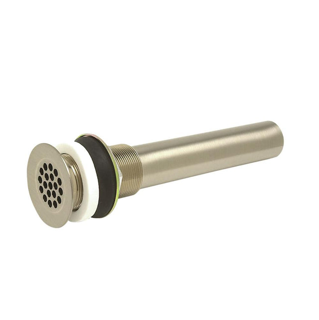 Mountain Plumbing - 20 Hole Brass Lavatory Grid Drain - 8'' Tailpiece without Overflow - Polished Chrome