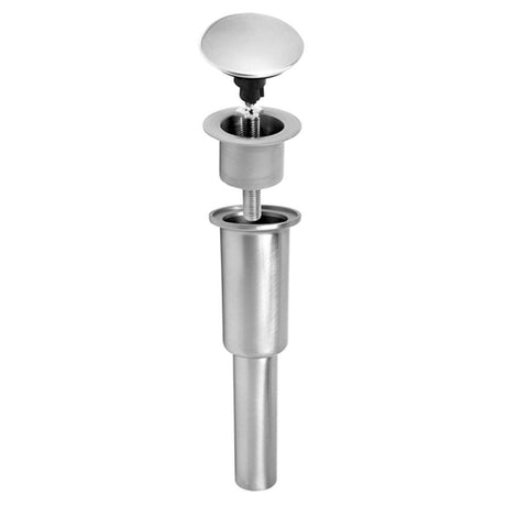 Mountain Plumbing - Dome Style Round Lavatory Drain - with Overflow & Stationary Dome - Matte Black