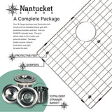 Nantucket Sinks - Pro Series Rectangle Single Bowl Undermount Small Radius Corners Stainless Steel Kitchen Sink, 16 Gauge - satin