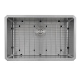 Nantucket Sinks - Pro Series Rectangle Single Bowl Undermount Small Radius Corners Stainless Steel Kitchen Sink, 16 Gauge - satin