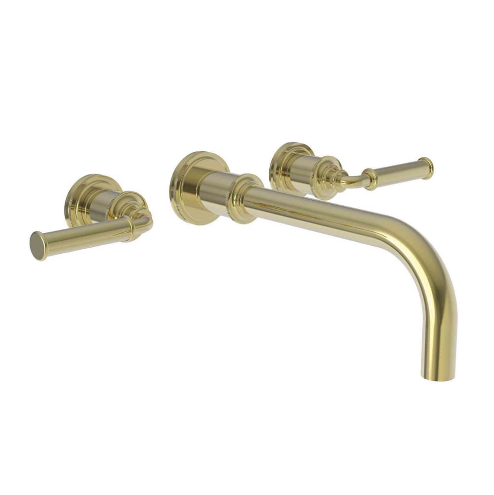 Newport Brass - Taft Wall Mount Lavatory Faucet - Polished Brass Uncoated Living
