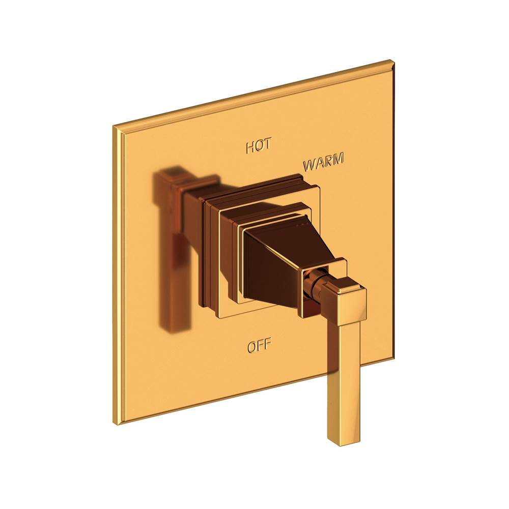 Newport Brass - Malvina Balanced Pressure Shower Trim Plate with Handle. Less showerhead, arm and flange. - Polished Gold Pvd
