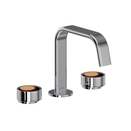 Rohl - EclissiE Widespread Lavatory Faucet With U-Spout - Polished Chrome With Satin Gold