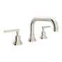 Rohl - Lombardia Widespread Lavatory Faucet With U-Spout - Polished Nickel