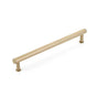 Schaub And Company - Pub House, Appliance Pull, Knurled, Signature Satin Brass, 12'' cc - Signature Satin Brass