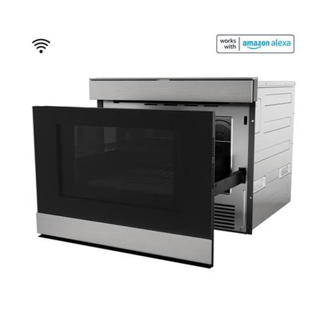 Sharp - 24'' / 1.4 CF Flat Panel Microwave Drawer, Convection, Wi-Fi - Stainless
