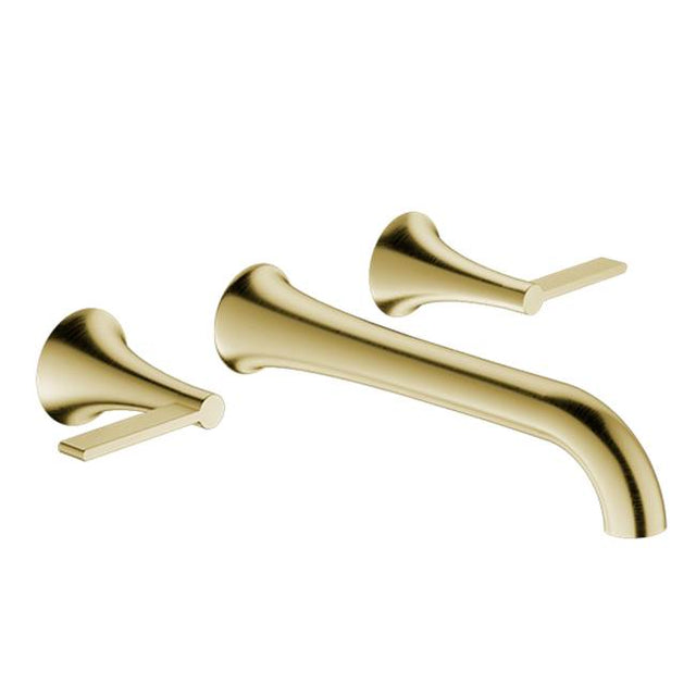Santec - Wall Mount Widespread Lavatory - Satin Brass