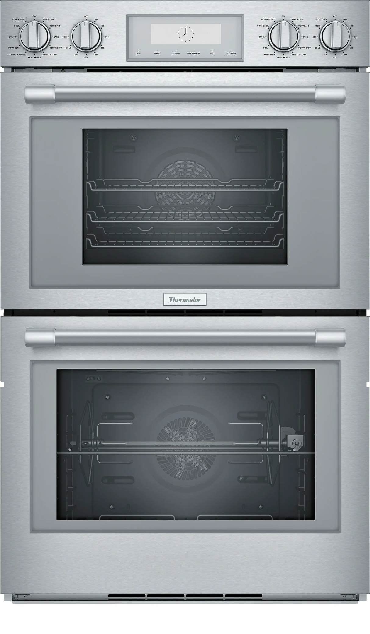 Thermador - Pro Spec Dbl, 30'', SS, Deluxe, Steam and Convection Oven - Replaced PODS302W
