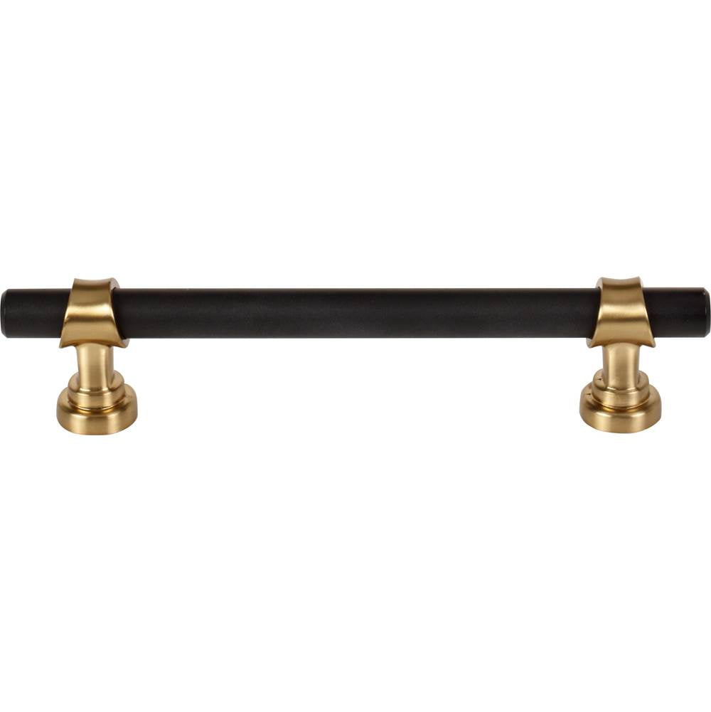 Top Knobs - Bit Pull 5 1/16 Inch (c-c) Flat Black and Honey Bronze