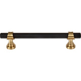 Top Knobs - Bit Pull 5 1/16 Inch (c-c) Flat Black and Honey Bronze