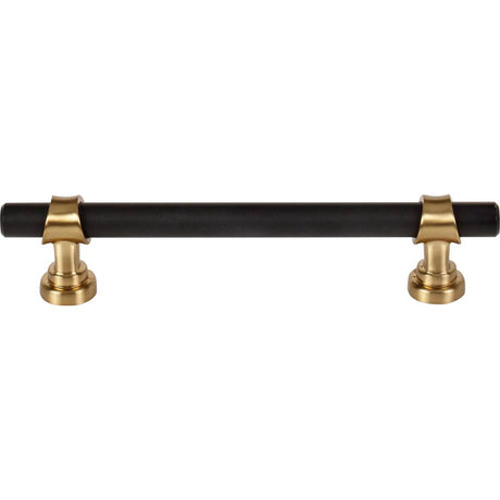 Top Knobs - Bit Pull 5 1/16 Inch (c-c) Flat Black and Honey Bronze