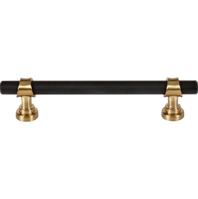 Top Knobs - Bit Pull 5 1/16 Inch (c-c) Flat Black and Honey Bronze