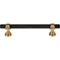 Top Knobs - Bit Pull 5 1/16 Inch (c-c) Flat Black and Honey Bronze