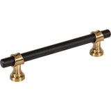 Top Knobs - Bit Pull 5 1/16 Inch (c-c) Flat Black and Honey Bronze