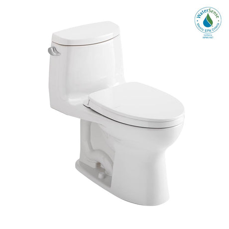 TOTO - TOTO UltraMax II One-Piece Elongated 1.28 GPF Universal Height Toilet with SS124 SoftClose Seat, WASHLET+ Ready, Ebony - Ebony