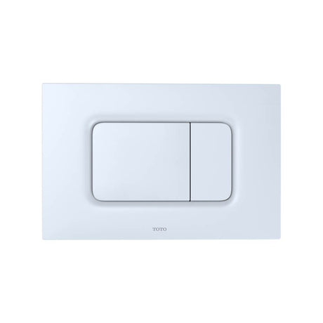 TOTO - Toto Dual Flush Rectangle Push Button Plate For Select Duofit In-Wall Tank Unit, White Matte - White Matte