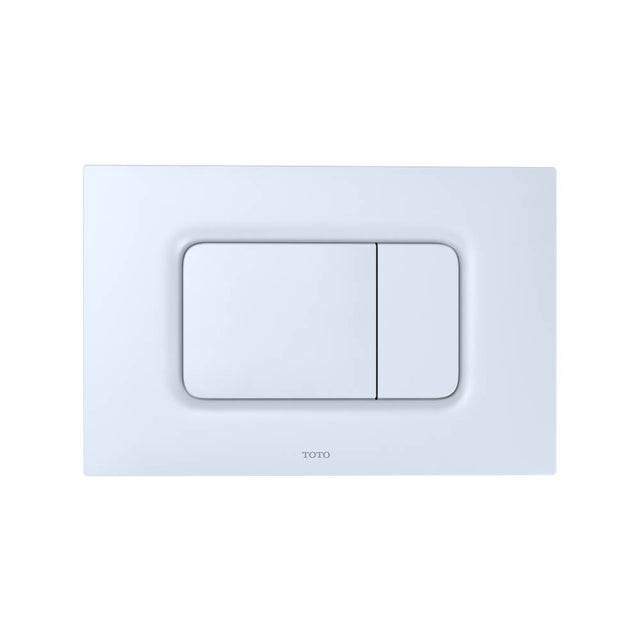 TOTO - Toto Dual Flush Rectangle Push Button Plate For Select Duofit In-Wall Tank Unit, White Matte - White Matte