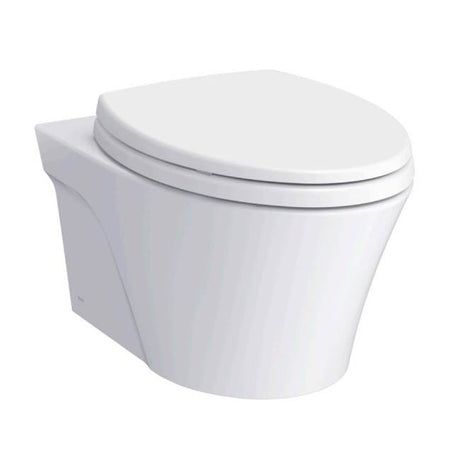 TOTO - AP Wall-Hung Elongated Toilet Bowl with Skirted Design and CEFIONTECT, Cotton White - Cotton White