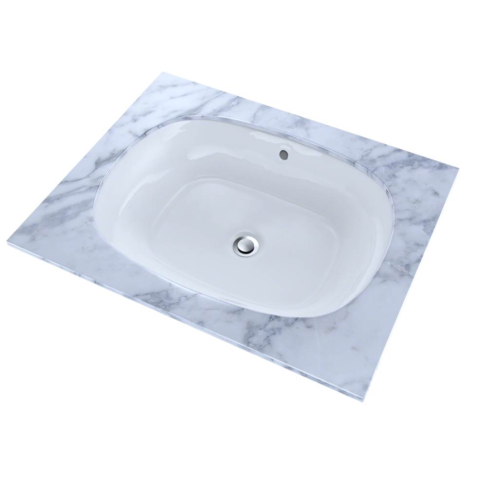 TOTO - Toto MarisE 20-5/16'' X 15-9/16'' Oval Undermount Bathroom Sink With Cefiontect, Cotton White - Cotton White
