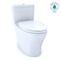 TOTO - TOTO Aquia IV One-Piece Elongated Dual Flush 1.28 and 0.9 GPF Universal Height, WASHLET+ Ready Toilet with CEFIONTECT, Cotton White - Cotton White