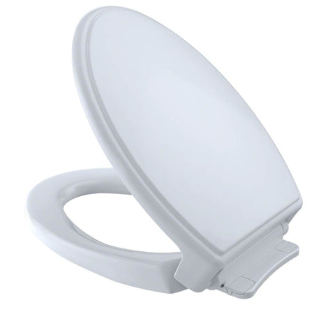 TOTO - TOTO Traditional SoftClose Slow Close Elongated Toilet Seat and Lid, Cotton White - Cotton White