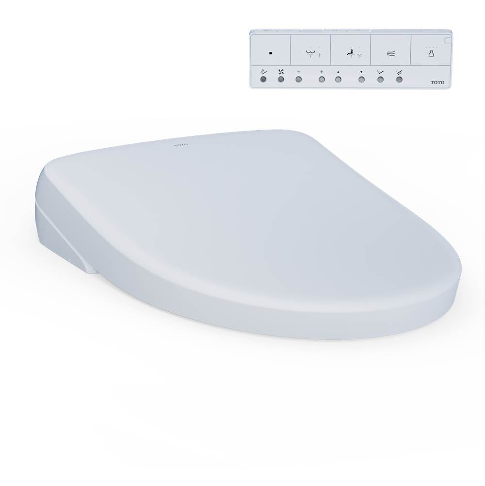 TOTO - S7A Washlet+ Auto Contemp Lid Cotton Elongated - Cotton White