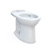 TOTO - Toto Drake Elongated Universal Height Tornado Flush Toilet Bowl With 10 Inch Rough-In And Cefiontect, Cotton White - Cotton White