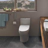 TOTO - Toto Aquia Iv One-Piece Elongated Dual Flush 1.28 And 0.9 Gpf Washlet+ And Auto Flush Ready Toilet With Cefiontect, Cotton White - Cotton White