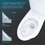 TOTO - TOTO Aquia IV One-Piece Elongated Dual Flush 1.28 and 0.9 GPF Universal Height, WASHLET+ Ready Toilet with CEFIONTECT, Cotton White - Cotton White
