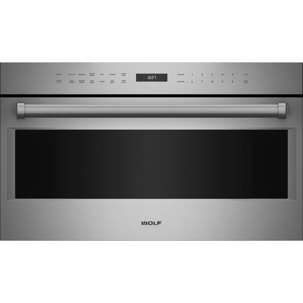 Wolf - 30'' E Series Professional Drop-Down Door Microwave Oven - Stainless Steel
