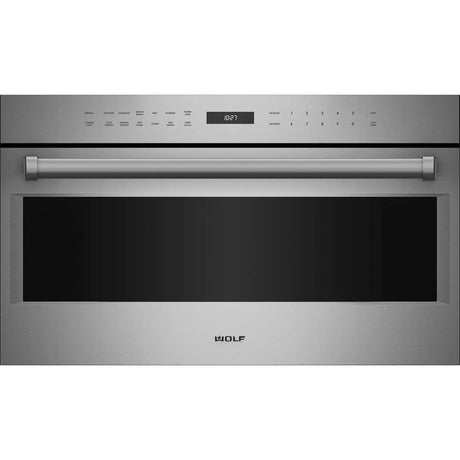 Wolf - 30'' E Series Professional Drop-Down Door Microwave Oven - Stainless Steel