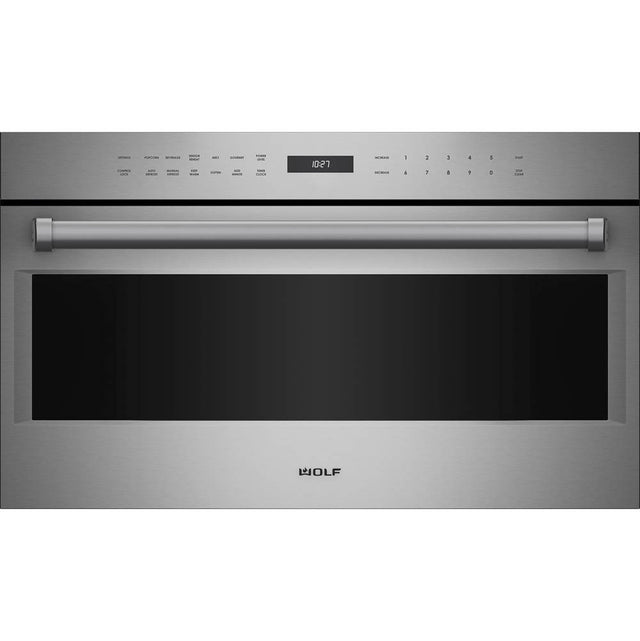 Wolf - 30'' E Series Professional Drop-Down Door Microwave Oven - Stainless Steel