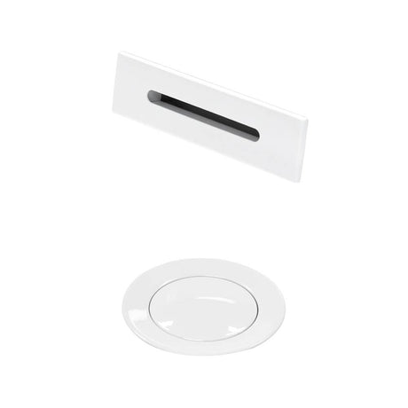 Wyndham Collection - Wyndham Collection Shiny White Universal Square Bathtub Trim Kit