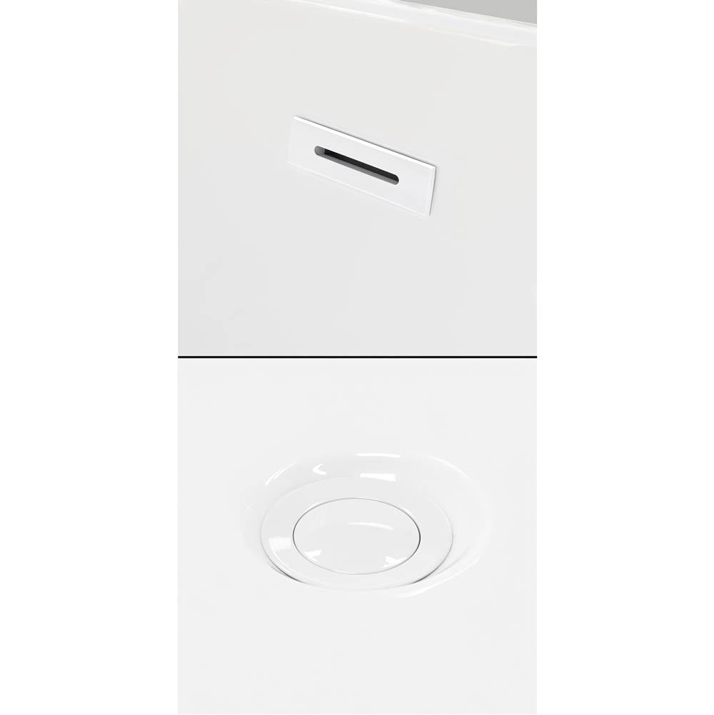 Wyndham Collection - Wyndham Collection Shiny White Universal Square Bathtub Trim Kit