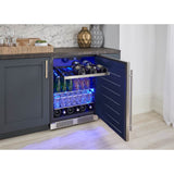 Zephyr - Presrv ADA Beverage Cooler, 24in Compact, SS, Reversible Door  and  Lock, 1 Zone - Stainless Steel