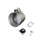 Zephyr - 10'' round universal make-up air damper kit, up to 1,300 CFM - Silver